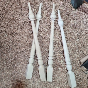 Wooden Baluster, Balustrade, Balusters, Wood lathe, Stair railing, Wooden stair railing posts, stair spindle, Wooden stair spindle, Stairs