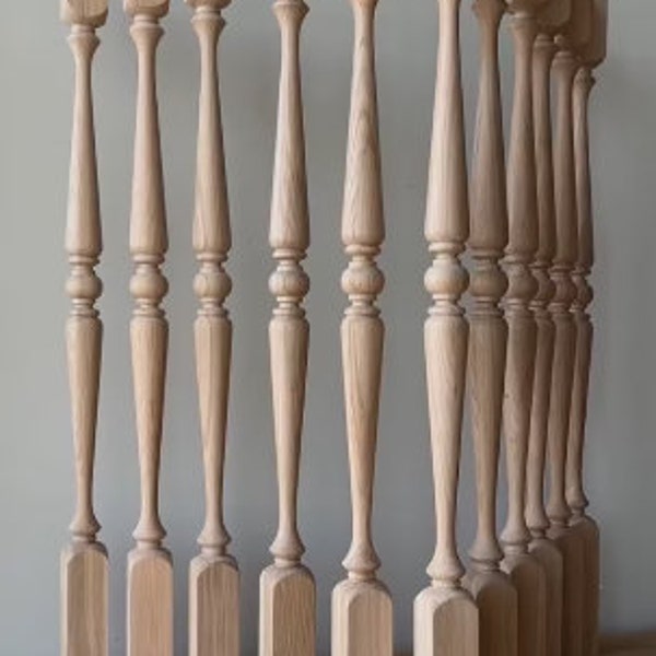Wooden Baluster, Balustrade, Balusters, Wood lathe, Stair railing, Wooden stair railing posts, stair spindle, Wooden stair spindle, Stairs
