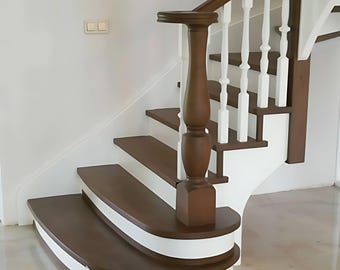 Newel post, Balusters, Wood lathe, Stair railing, Wooden stair railing posts, stair spindle, Wooden stair spindle, Lathe stair spindle
