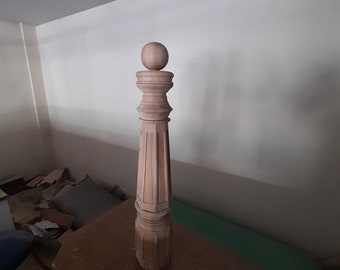 Newel Post, white oak, Stair post, Wooden Stair post, Wooden Custom Stair post, Custom Stair post, Wooden Turned Newel Posts, Newel posts,