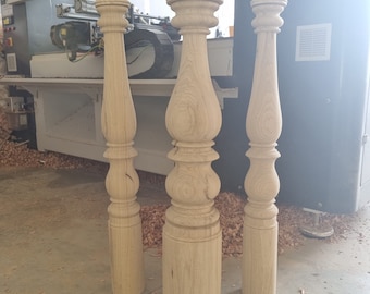red oak, Stair post, Red oak Newel Post, Wooden Stair post, Wooden Turned Newel Posts, Newel posts, Red oak, Custom Stair posts
