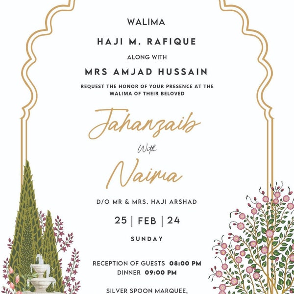 Pakistani Wedding Card