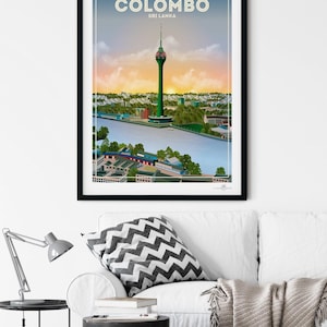 Colombo Sri Lanka Travel Poster Print