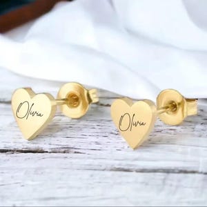 Personalised Custom Name Earrings Stainless Steel Jewelry in Gold or Silver or Rose Gold