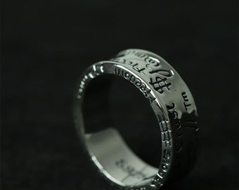 Silver Engraved Plain Ring - Personalized Rings