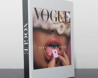 Vogue boekendoos, luxe thuisboekendoos, decoratieve boekendoos, te openen opslag nepboekendoos, salontafelboeken cadeau modeboekendoos