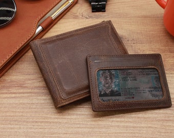 Men's Leather Wallet, Leather Cash Wallet, Credit Card Wallet, Custom Classic Wallet, Handmade Leather Wallet