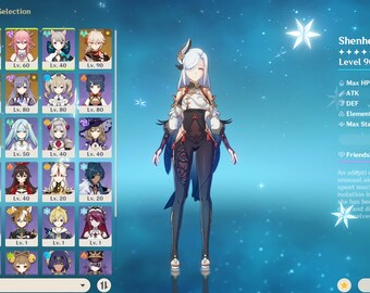 Genshin Account l Asia Server l Premium Account Best Combination【8 x 5Star】l Shenhe+Yae Miko+Kamisato Ayaka+Kaedehara Kazuha+More Friend