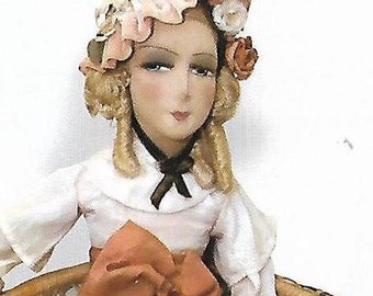 Vintage French Boudoir Doll  | 1920 - 1930 Elegance | Hand-Painted Elegant Collectible