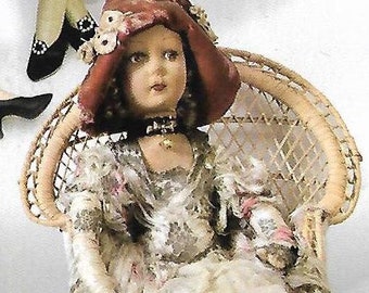 Charming French Boudoir Doll | 1920s Elegance | Hand-Painted Collectible | Elegant Collectible