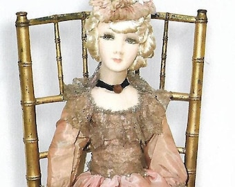 French Boudoir Doll | 1920s - 1930s Elegance | Hand-Painted Elegant Collectible