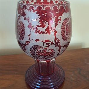 Set di bicchieri vintage Boho Cranberry per regali di Natale