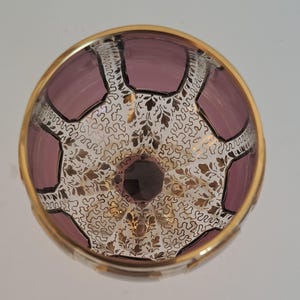 Antiek Moser-amethist cabochon-wijnglas