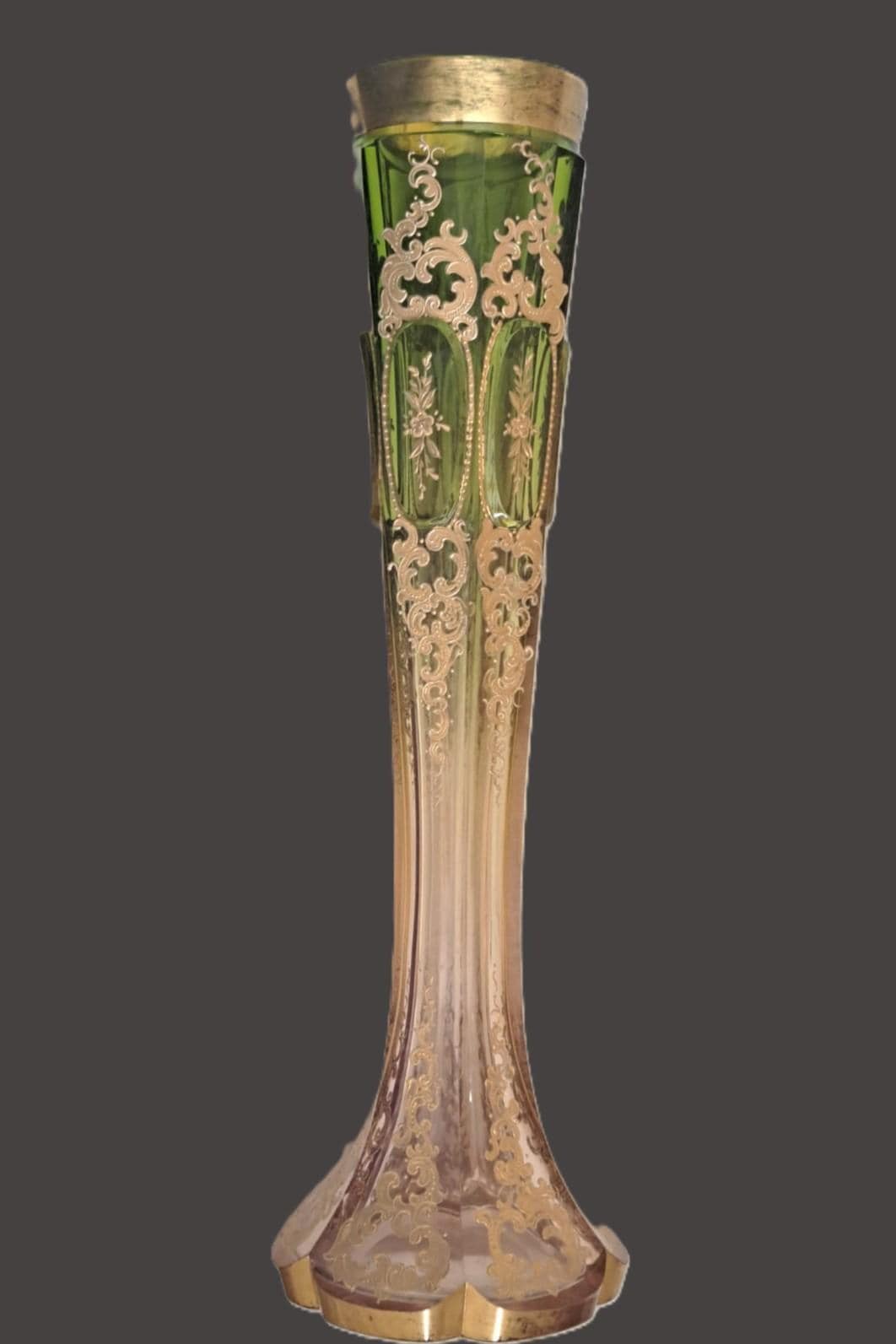 R*O様 Moser アンバーガラス器 金色装飾 Moser アンバーガラス器 金色装飾