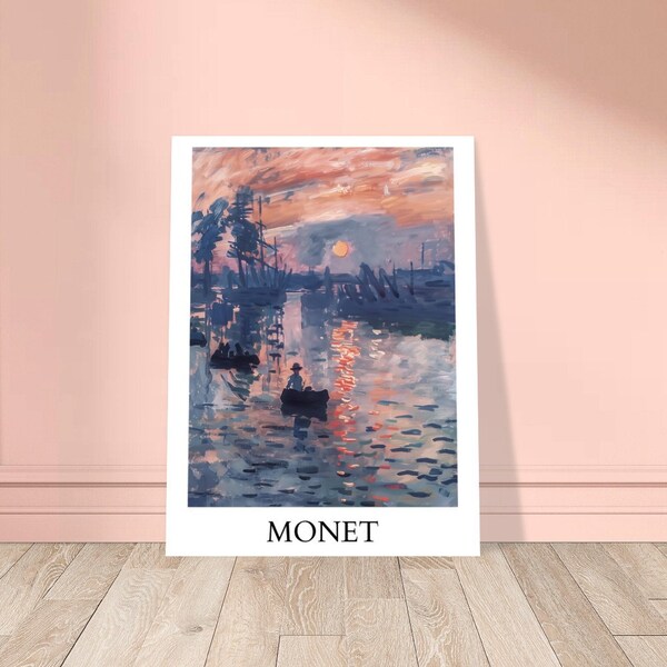 Claude Monet poster wall art, ready to hang, framed wall print, vintage home decor - handmade wall art piece created by RTM