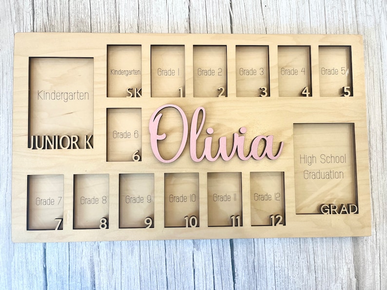 School Years Photo Frame | JK / TK to Graduation School Picture Frame ...