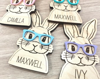 Glasses Easter Bunny Tag | rabbit tag | glasses | easter | basket | girls & boys