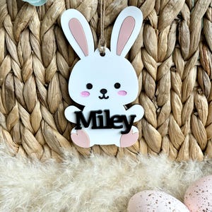 Easter Bunny With Name Easter Tags | Bunny Name Basket Tag | Easter Name Tag | Easter | Basket Tag | Custom Easter Tag | Personalized