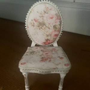 Dolls house floral 12th scale chair