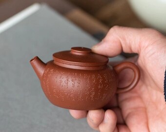 100cc chinese Yixing Handmade Zisha Zhu Clay Zhu Ni teapot "Xin Jing Ju Lun" Gongfu Teapot tea pot