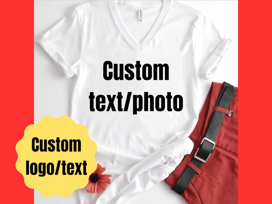 Custom Bella Canvas V-neck, Customizable V-neck, Custom V-neck Shirts ...