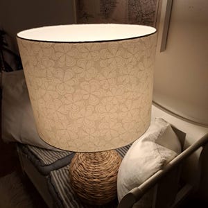 Modern Contemporary Unique Fabric Drum Lampshade Ceiling Pendant Colourful Flowers Handmade Bespoke Home Gift