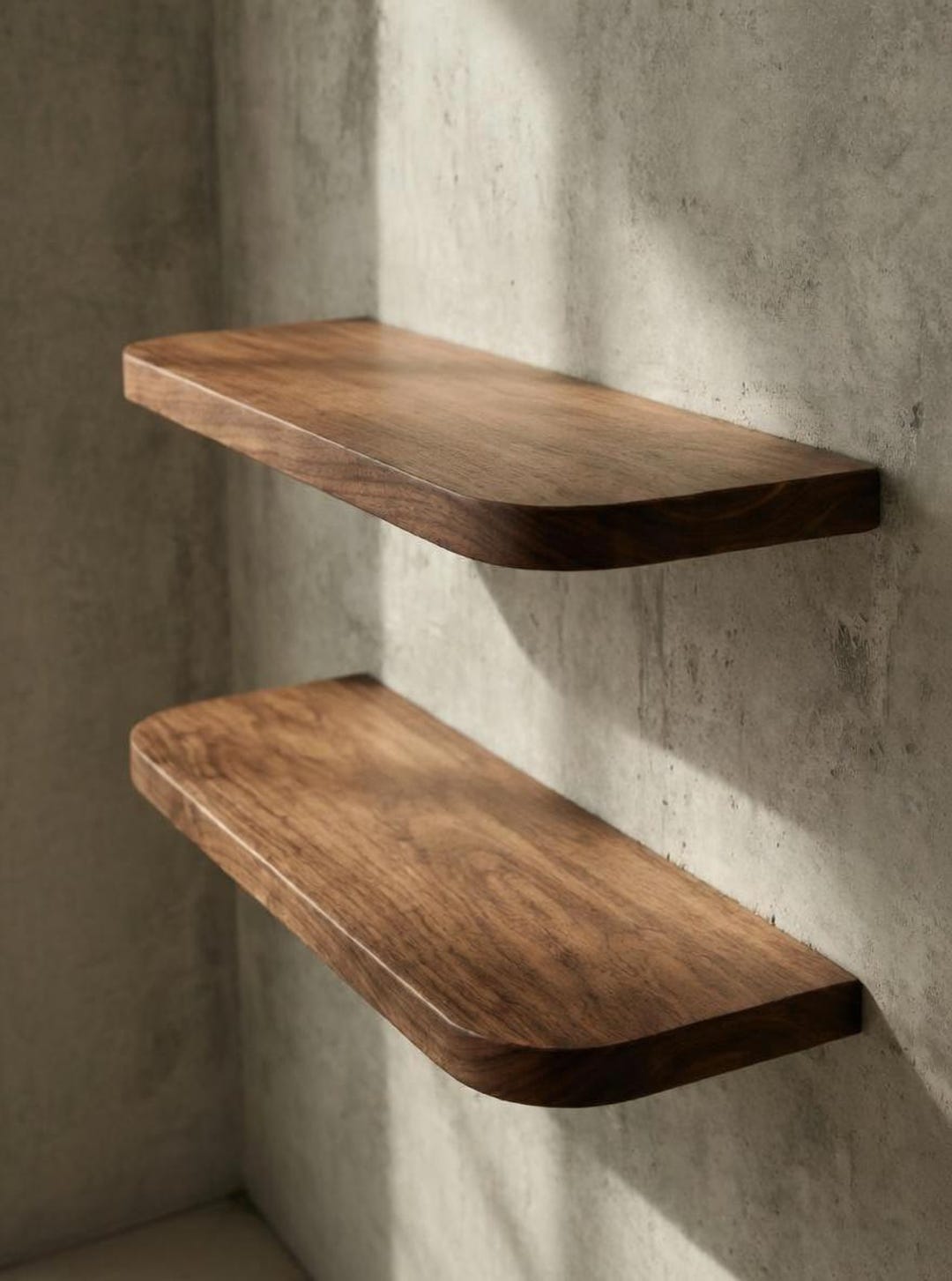 Luxury Rounded Floating Shelf | Seamless Modern Wall Decor - Etsy