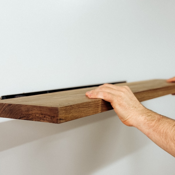 Walnut Floating Shelf / Floating shelves /Thick edge shelf / Rustic shelves / Long Floating Shelf / Oak Kitchen Shelves /Custom Wood Shelves