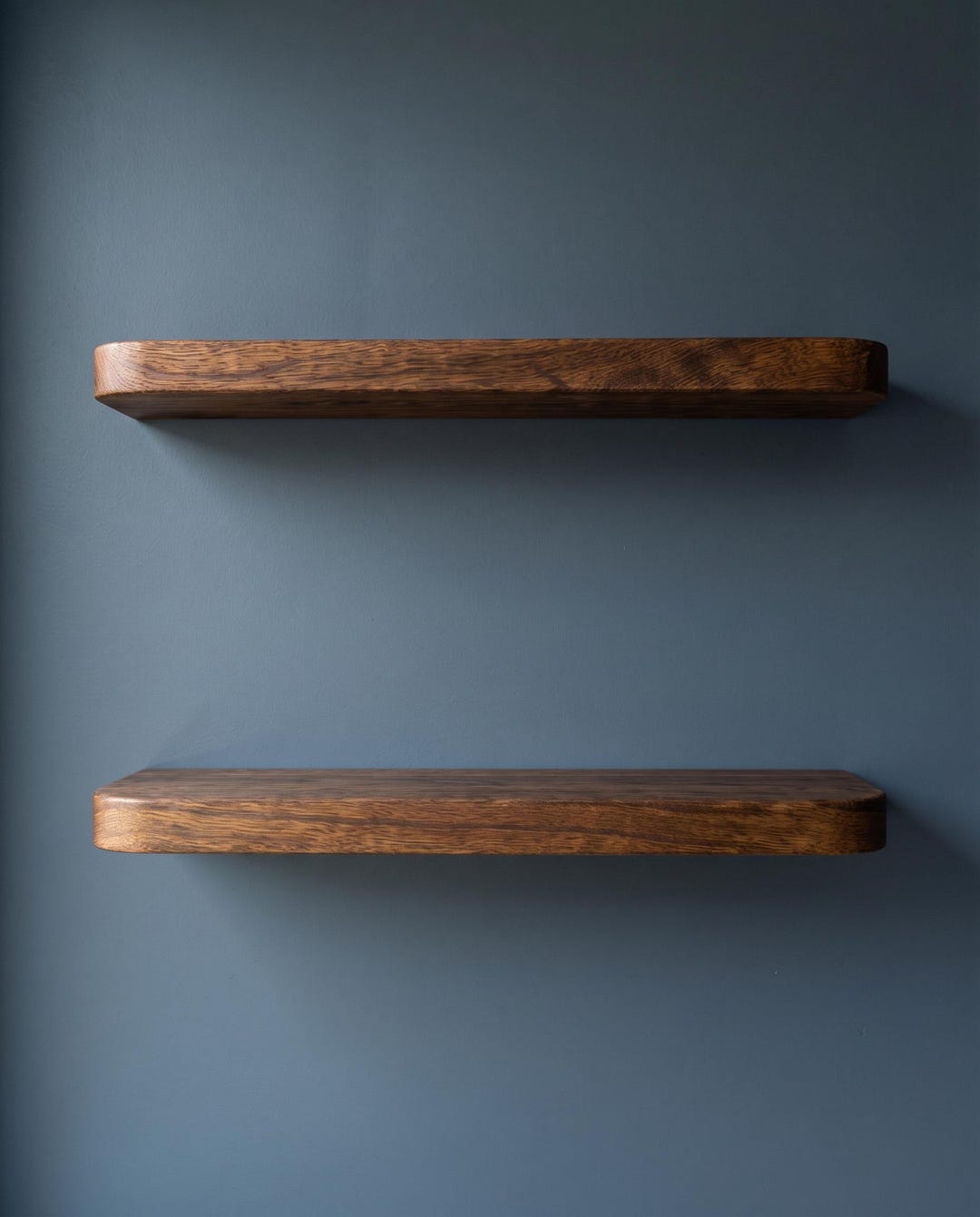 Solid Hardwood Floating Shelf | Smooth Curved Edges | Premium Modern ...