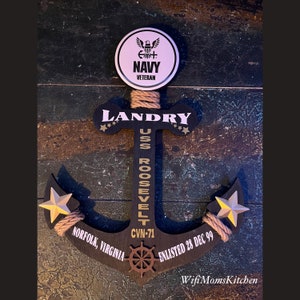 Personalized Veteran 1st Duty Anchor/Navy PIR Anchor/Navy Gift/Navy Active Duty Gift/Anchor Door Hanger/Graduation Navy/Veterans Gift