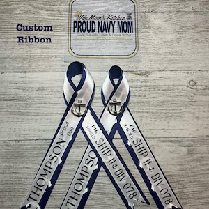 Custom Navy PIR Ribbon/Navy PIR/Navy Ribbon/Navy Graduation/Military/Navy/Personalized
