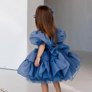 SOFORT LIEFERBAR - Navy Blue Tutu Kleid, Baby Geburtstag Kleid, Blumenmädchen Kleid, Abendkleid, Festzug Kleinkind Kleid für besondere Anlässe