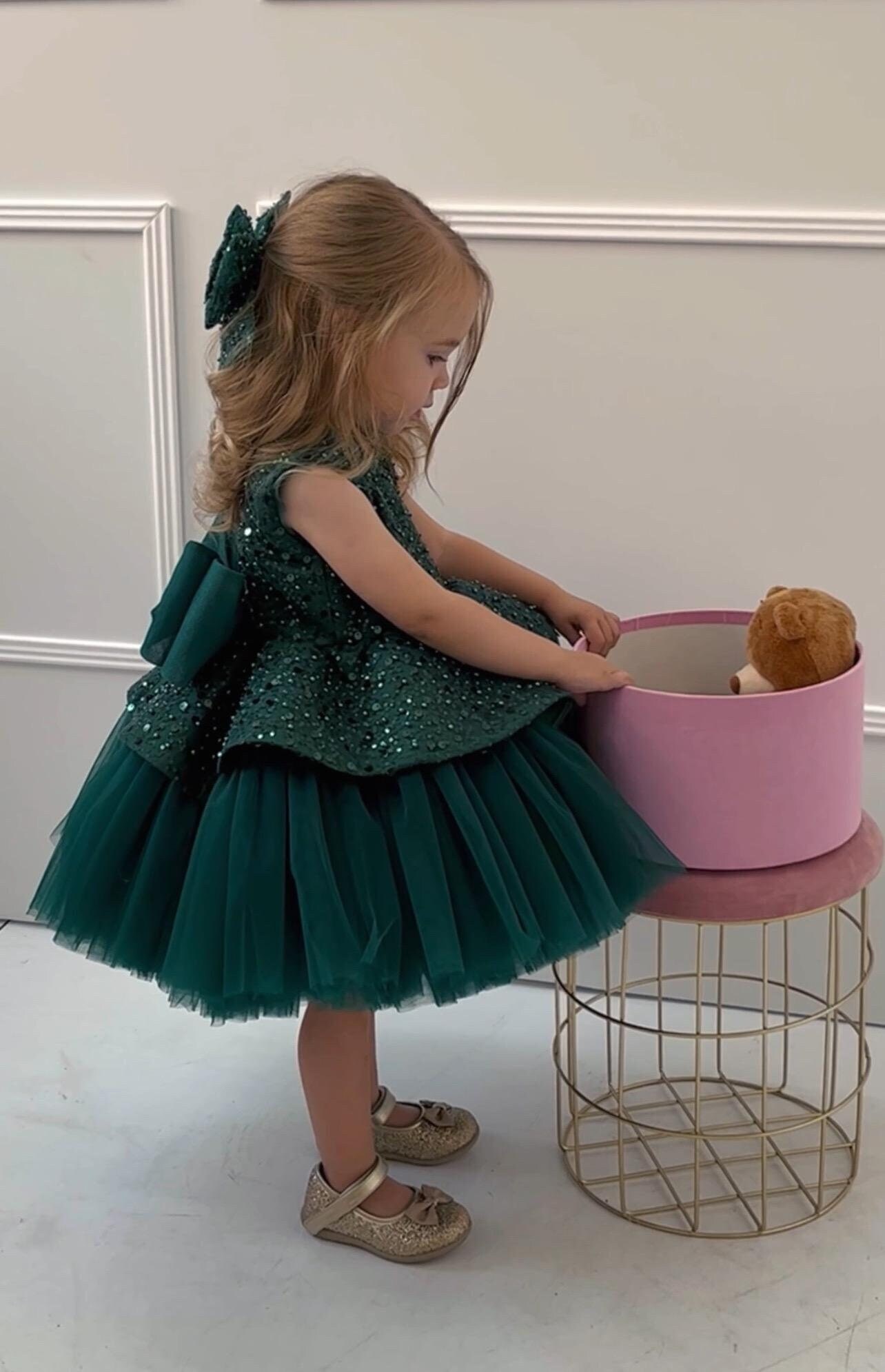 emerald green dress 3 6 months Green Toddler Dress| High-Quality Styles