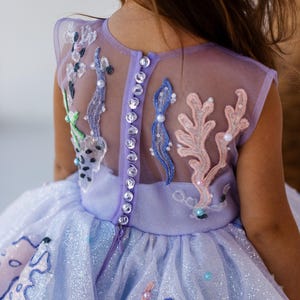 Mermaid Sea Star Theme Birthday Party Dress, Tutu Flower Girl Prom Gown, Sparkling Pageant Photoshoot Dress, Special Occasion Princess Dress