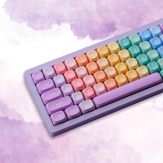 TYRIXKI Set Di 126 Copritasti In PBT MOA, Design Rainbow Candy Con Sublimazione Del Colore, Per Switch Cherry Gateron MX E Tastiere Meccaniche