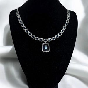 Blue Sapphire Gemstone Necklace: Handmade Indian Jewelry