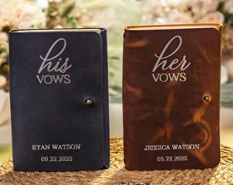 Personalized Vow Books - Wedding Vow Books with Sign, Luxury Speech Journal, Engagement Gift