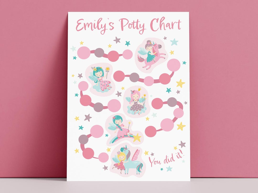 Personalized Fairy Potty Training Reward Chart (digital Download) - Etsy