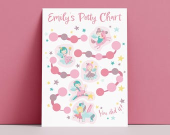 Personalized Fairy Potty Training Reward Chart (Digital Download)
