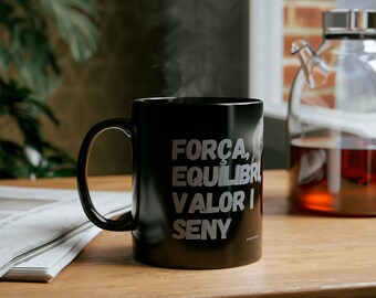 Taza castellera - forca, equilibri, valor y seny (11oz, 15oz)