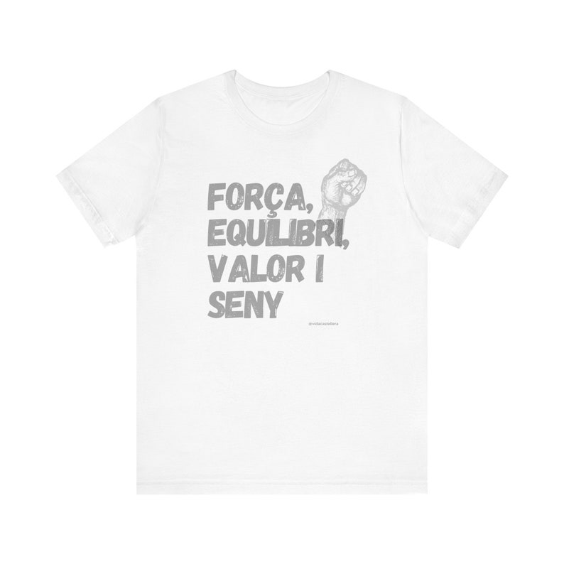 Camiseta castellera unisex, força, equilibri, valor y seny imagen 9