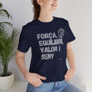Camiseta castellera unisex, força, equilibri, valor y seny imagen 2