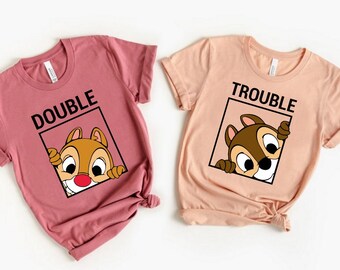 Chip and Dale shirt, Double Trouble Shirt, Disney Couple Shirts, Disney Family Shirts, Disney Vacation shirt, Sibling shirt, Brother Shrt