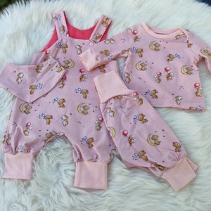 Babyset für Mädchen ,Strampler ,Hose,Shirt,Halstuch Bild 1