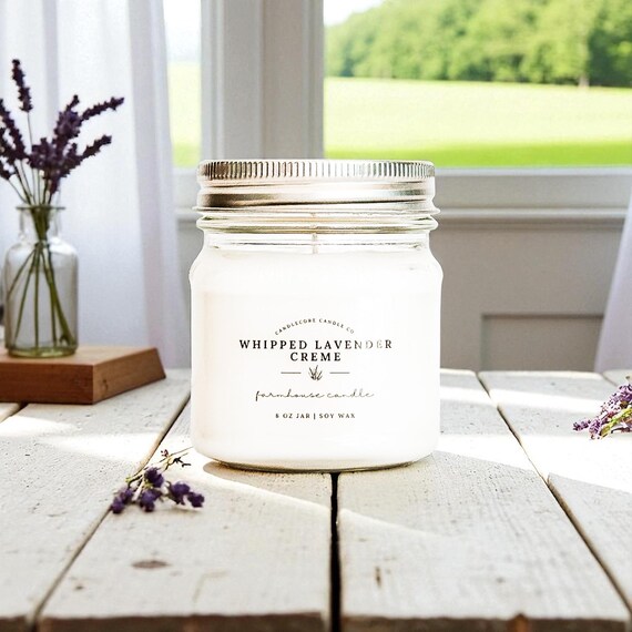 Whipped Lavender Creme Scented Soy Candle