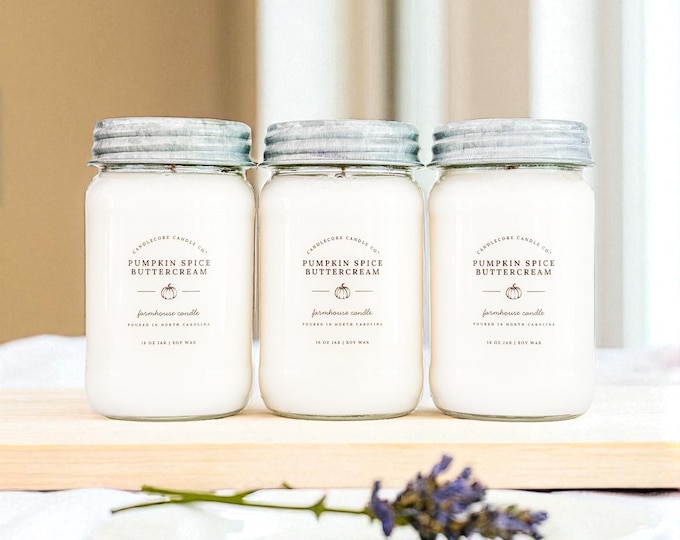 Vanilla Lavender Scented Soy Candle