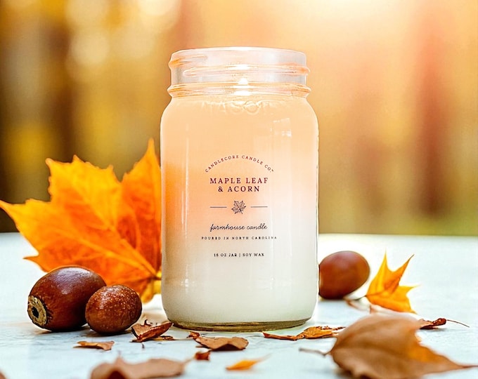 Cinnamon & Vanilla Scent: Farmhouse Mason Jar Soy Candle