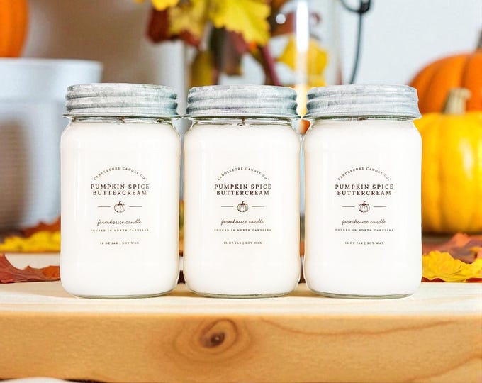White Oak & Vanilla Scented Soy Candle