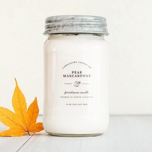 Amish Quilt Scent: Farmhouse Mason Jar 100% Soy Candle
