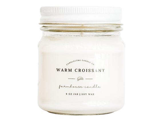 Warm Croissant Scented Soy Candle